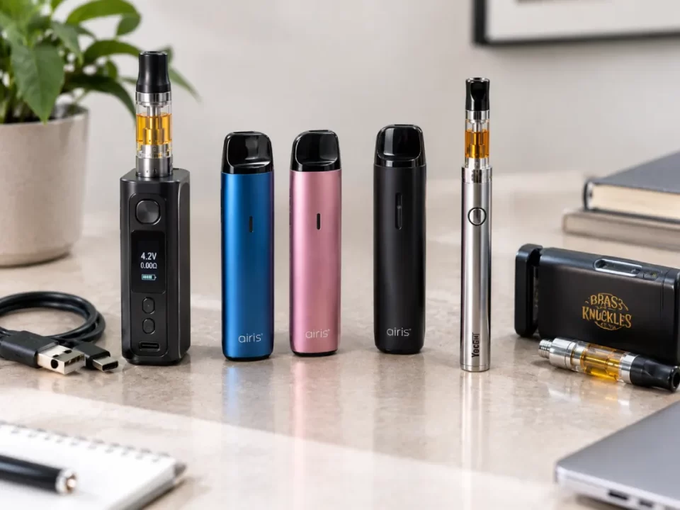 Dispositivos de vapeo con sus respectivas baterias de carga