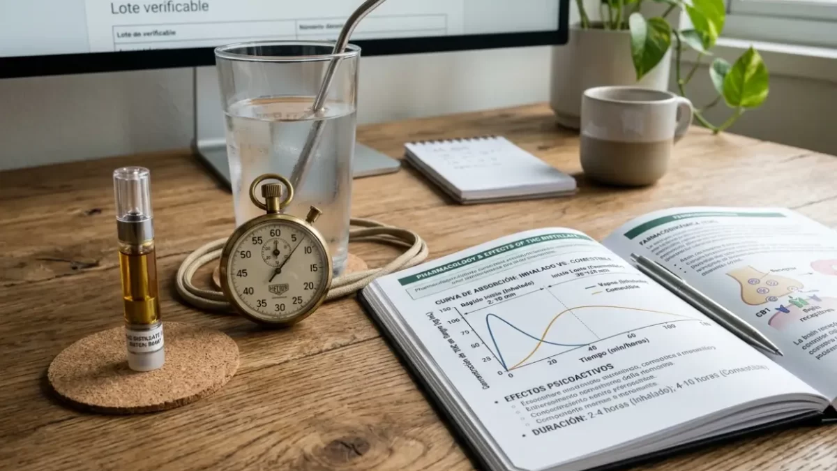 Dispositivo de vaporizacion con documentacion de salud y analisis de efectos del THC