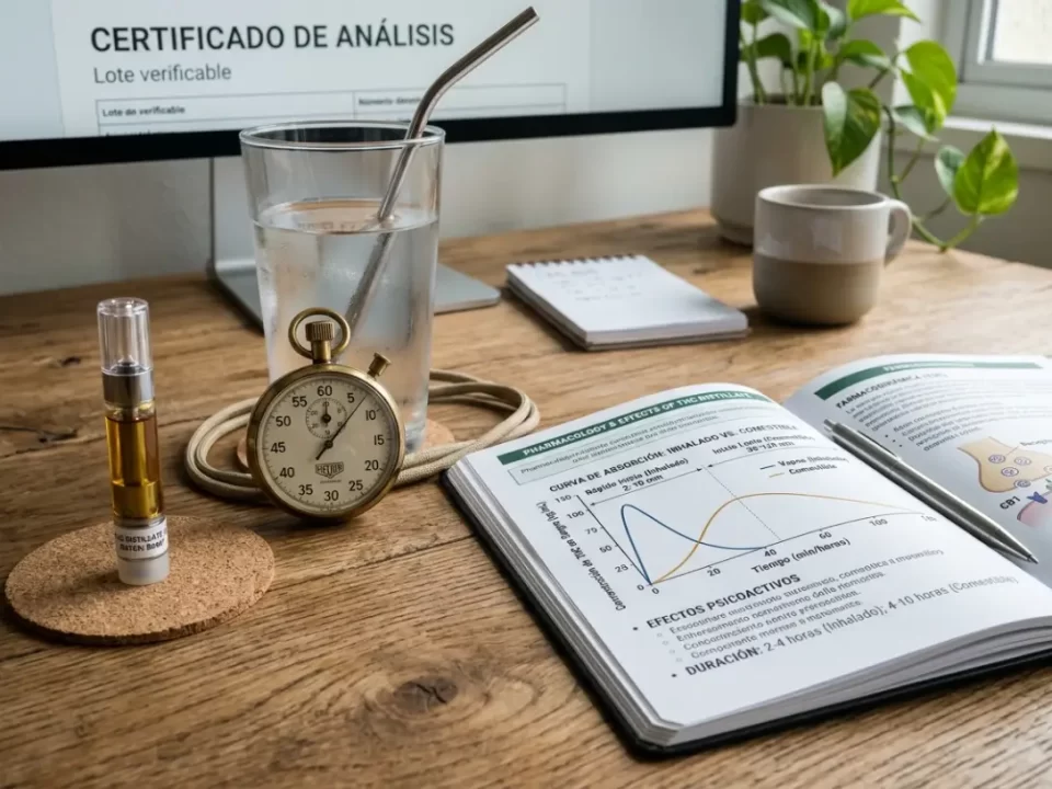 Dispositivo de vaporizacion con documentacion de salud y analisis de efectos del THC