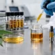 Aceite de destilado en proceso de laboratorio